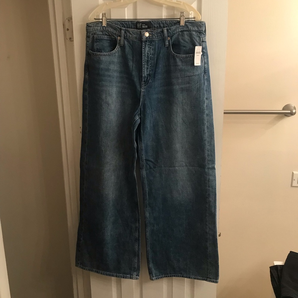 GAP High Rise Wide-Leg Denim Jeans